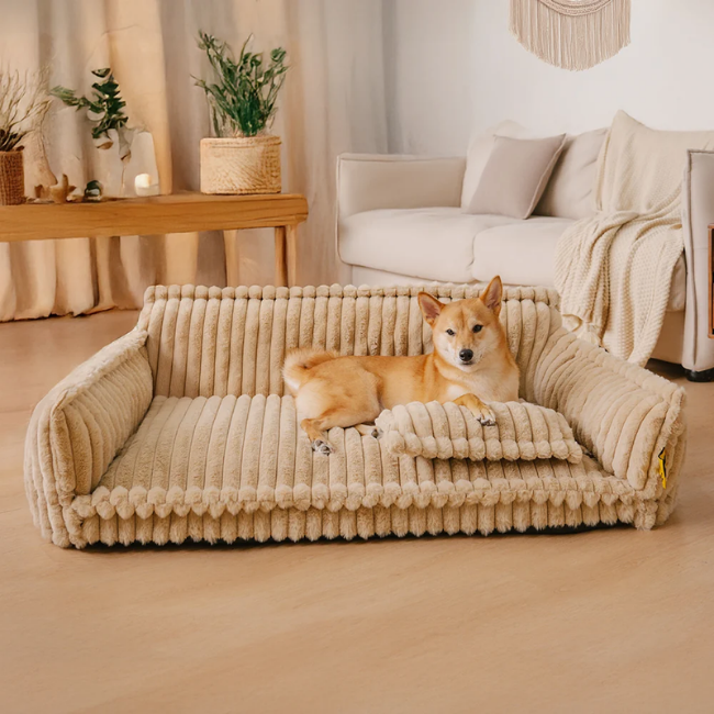 Grand coussin orthopédique moelleux et lavable pour chien, idéal pour canapé et lit - Rêve de sommeil