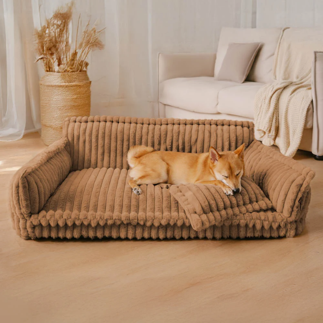 Grand coussin orthopédique moelleux et lavable pour chien, idéal pour canapé et lit - Rêve de sommeil