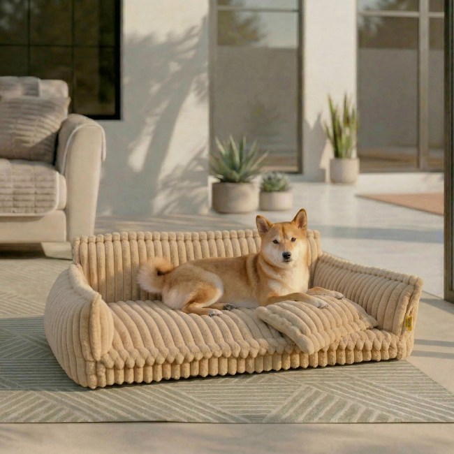 Grand coussin orthopédique moelleux et lavable pour chien, idéal pour canapé et lit - Rêve de sommeil