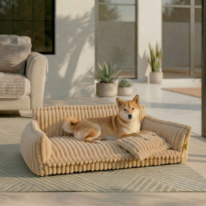 Grand coussin orthopédique moelleux et lavable pour chien, idéal pour canapé et lit - Rêve de sommeil