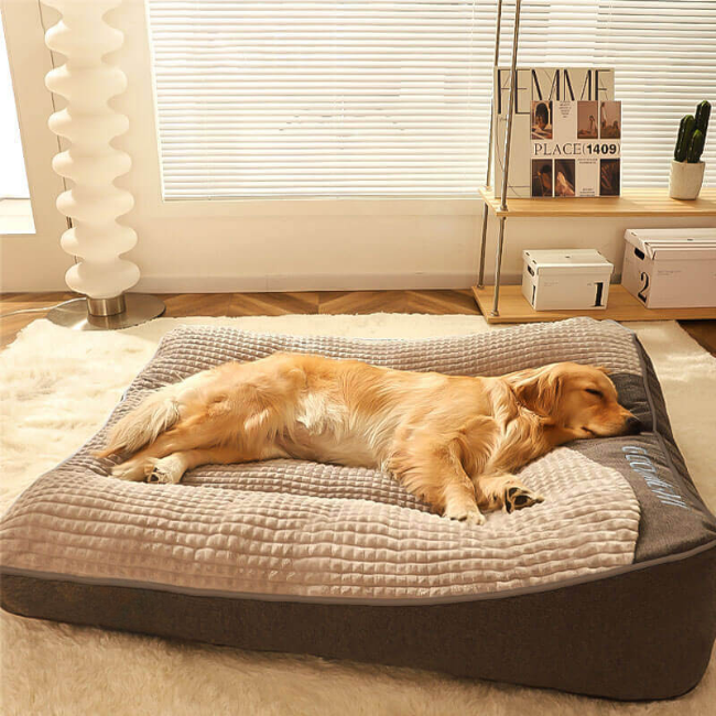 Grand coussin orthopédique extra doux et large résistant aux griffures