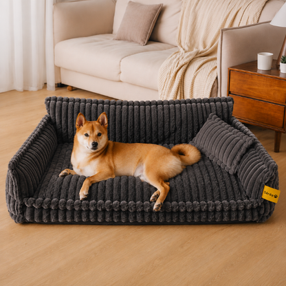 Grand coussin orthopédique moelleux et lavable pour chien, idéal pour canapé et lit - Rêve de sommeil