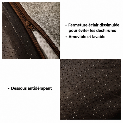 Grand coussin orthopédique extra doux et large résistant aux griffures